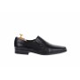 Pantofi barbati cu elastic, eleganti din piele naturala neagra - NIC02NEL3